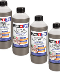 Estrichzusatzmittel Estrich Plus für Fussbodenheizung Beton Plastifizierer, Betonverflüssiger 4L LEVEL+39