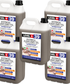 Estrichzusatzmittel Estrich Plus für Fussbodenheizung Beton Plastifizierer, Betonverflüssiger 25L LEVEL+39