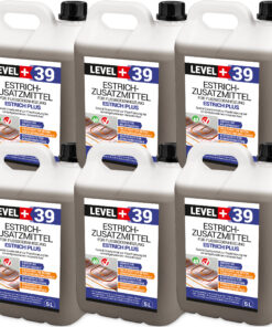 Estrichzusatzmittel Estrich Plus für Fussbodenheizung Beton Plastifizierer, Betonverflüssiger 30L LEVEL+39