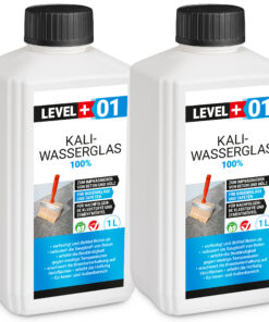 Kaliwasserglas 2L Pur Betonversiegelung Holzschutz Imprägnierung Grundierung Verfestung Unverdünnt LEVEL+01