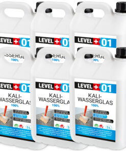 Kaliwasserglas 30L Pur Betonversiegelung Holzschutz Imprägnierung Grundierung Verfestung Unverdünnt LEVEL+01