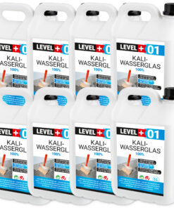 Kaliwasserglas 40L Pur Betonversiegelung Holzschutz Imprägnierung Grundierung Verfestung Unverdünnt LEVEL+01