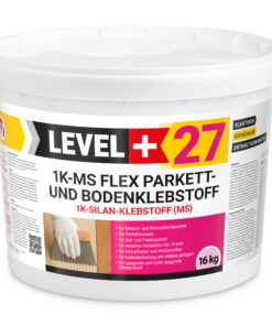 Parkettkleber 16kg Holzboden Kork Klebstoff Silan-Kleber Bodenkleber 1K-MS Flex Level+27
