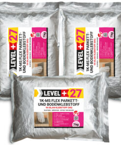 Parkettkleber 21kg Holzboden Kork Klebstoff Silan-Kleber Bodenkleber 1K-MS Flex Level+27