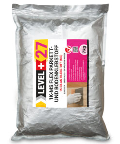 Parkettkleber 7kg Holzboden Kork Klebstoff Silan-Kleber Bodenkleber 1K-MS Flex Level+27