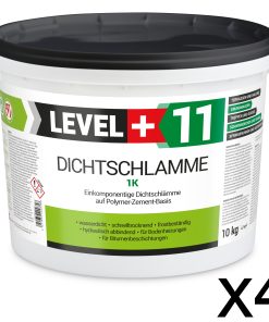 Dichtschlämme 1K Trockener Keller Treppe Abdichten Aussen Balkon 40Kg LEVEL+11